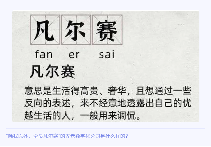 “除我以外，全員凡爾賽”的養(yǎng)老數(shù)字化公司是什么樣的？(圖1)